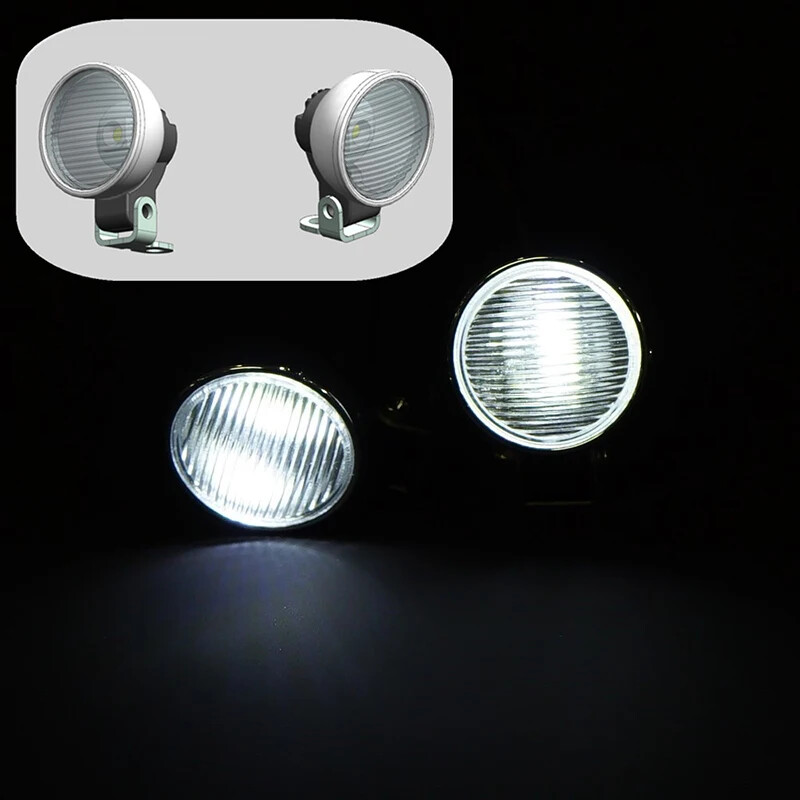 LED Front Photo Spotlight for 1/14 1/10 Tamiya RC Truck Scania Benz MAN Volvo