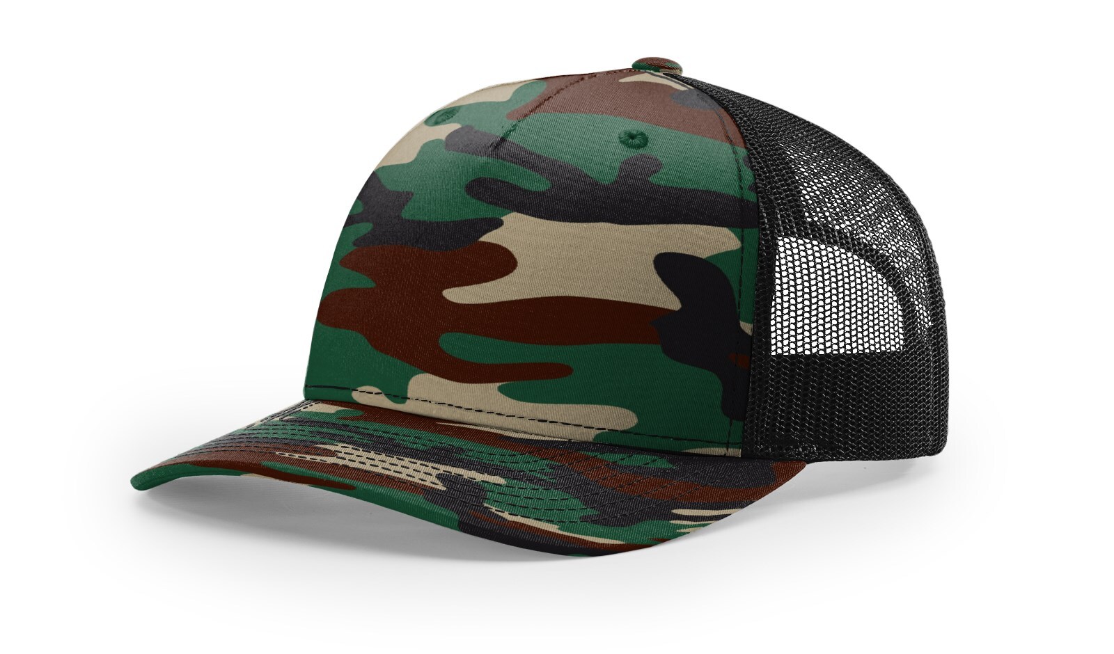 Richardson 5 Panel Trucker Cap 112FP Classic Style with Adjustable Duck Camo