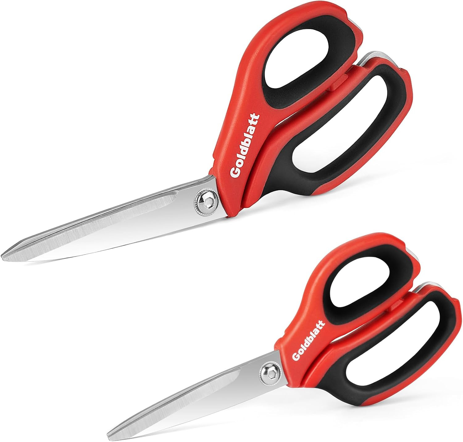 2PCS Heavy Duty Scissors, Multipurpose Shop Scissors with Stainless Steel Blade