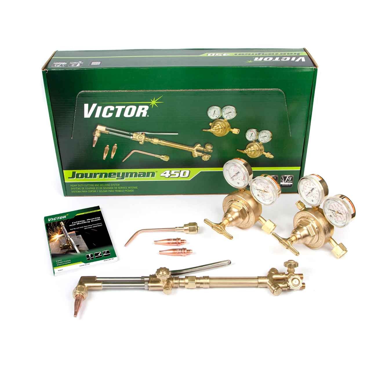 Victor 0384-0807 Journeyman 450 540/510 Acetylene Torch Outfit Classic Regulator