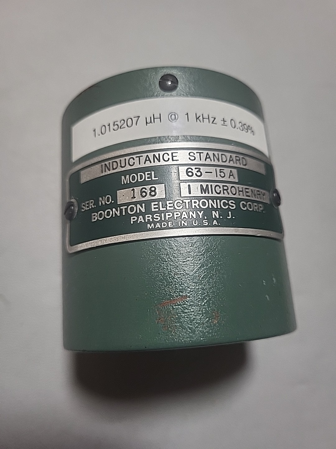 BOONTON ELECTRONICS 63-15A INDUCTANCE STANDART, 1 uH