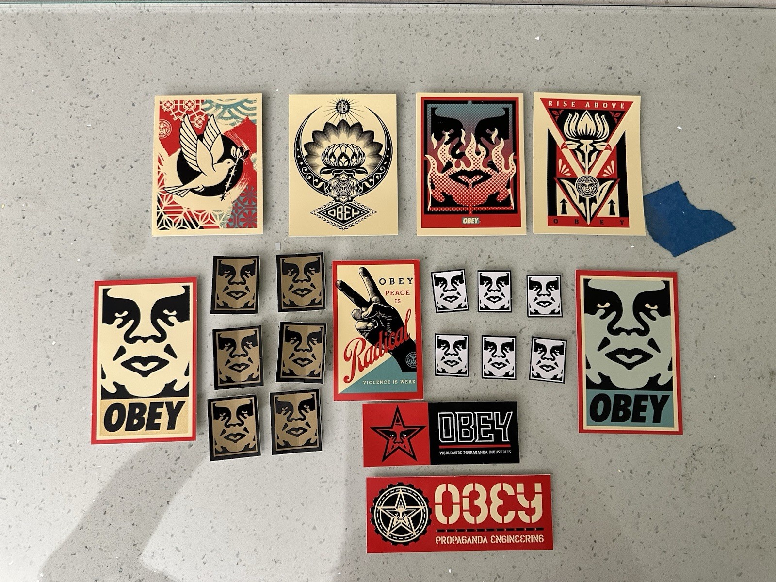 Obey sticker Pack D Shepard Fairey Print Art Graffiti Supreme Large New