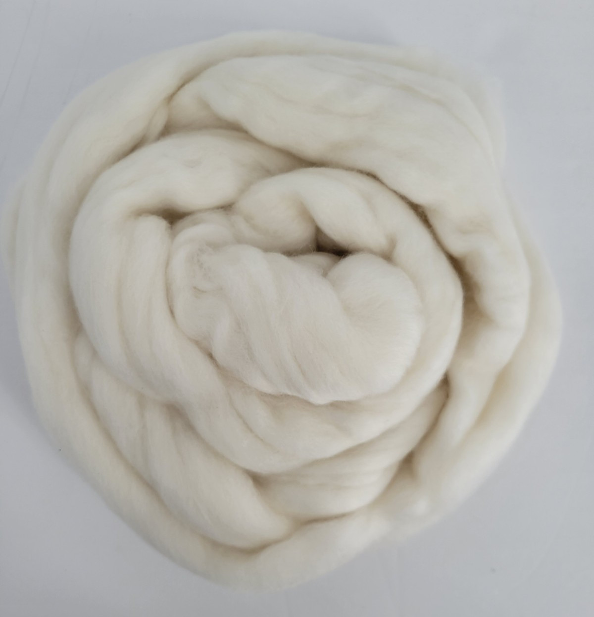 Needle Felting 100% Natural Wool Top Roving: CREAMY WHITE - 3.5 Ounces
