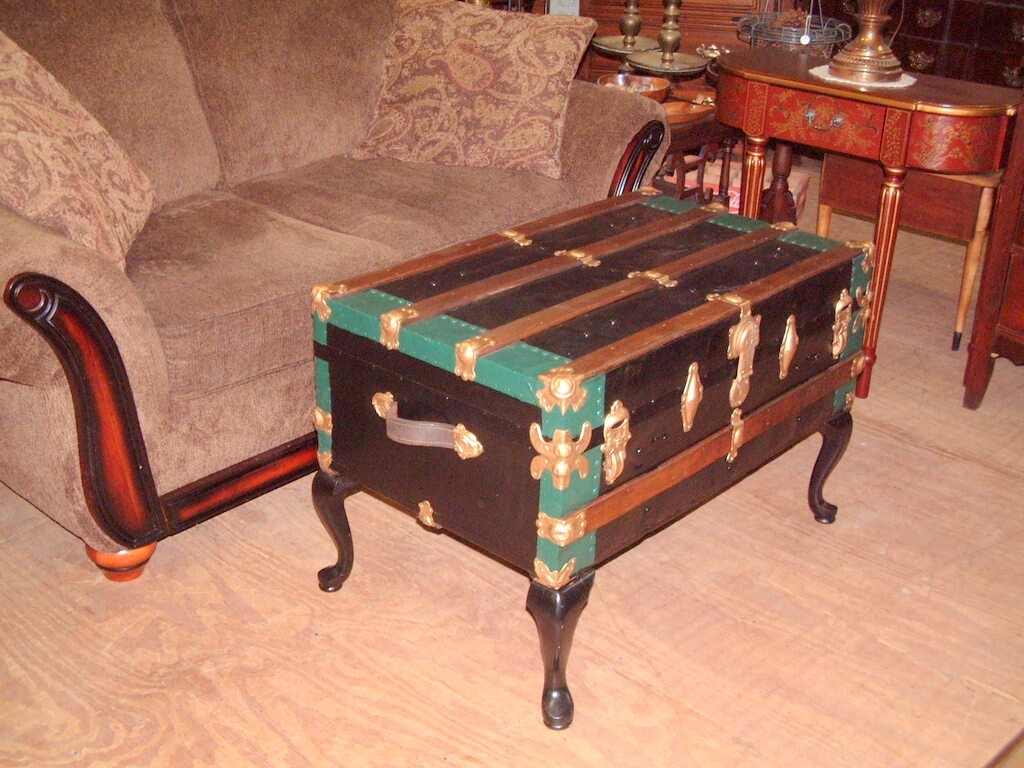 Trunk, Coffee Table, Storage Chest Vintage, Chic Style 36 X 24 X 22