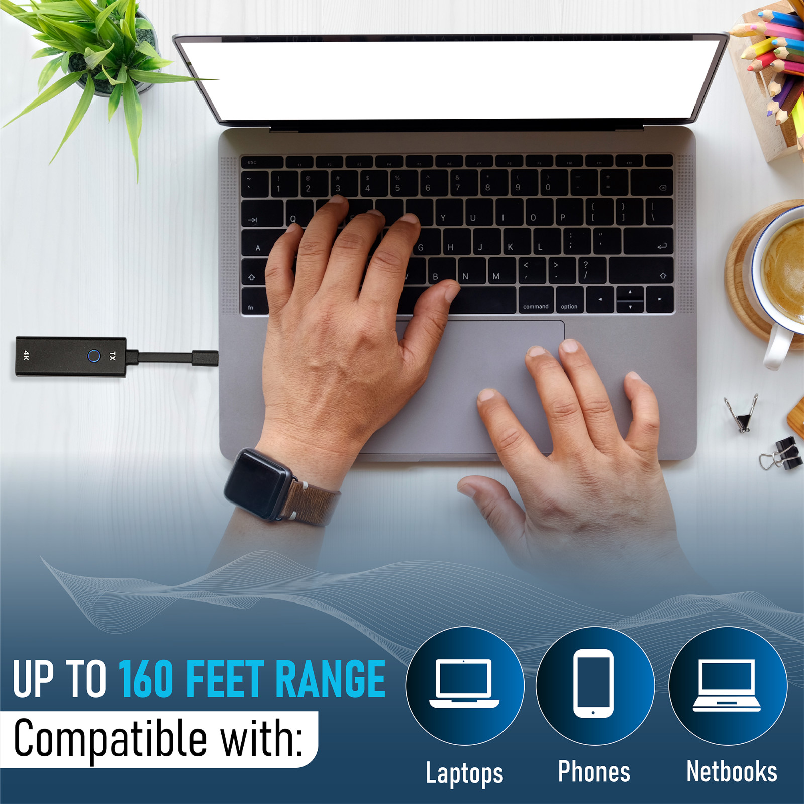 ClearClick Present+Share (4K USB-C Edition) Wireless Video Presentation System