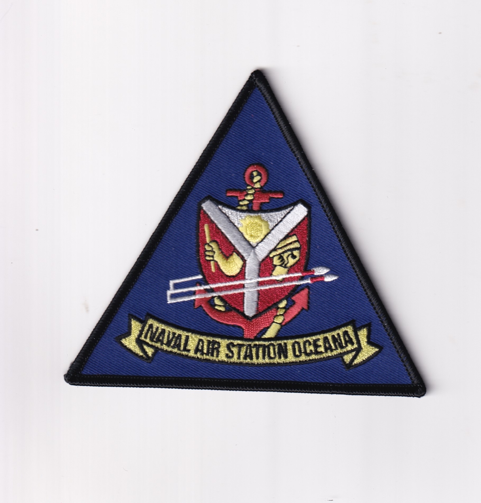 NAS Oceana (Black Edging) Patch – Hook and Loop, 4.5"