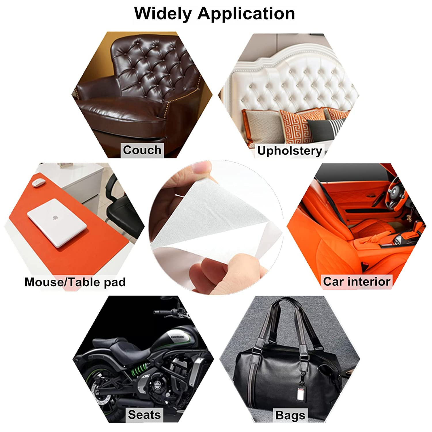 Self Adhesive Leather Repair Patch Tape 3X60 Inch, Vinyl and Leather Repair Kit