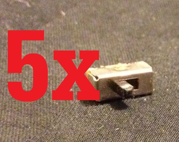 5x Micro Miniature PCB Slide Switch SLIDE SWITCH SWITCHES PCB Tactile