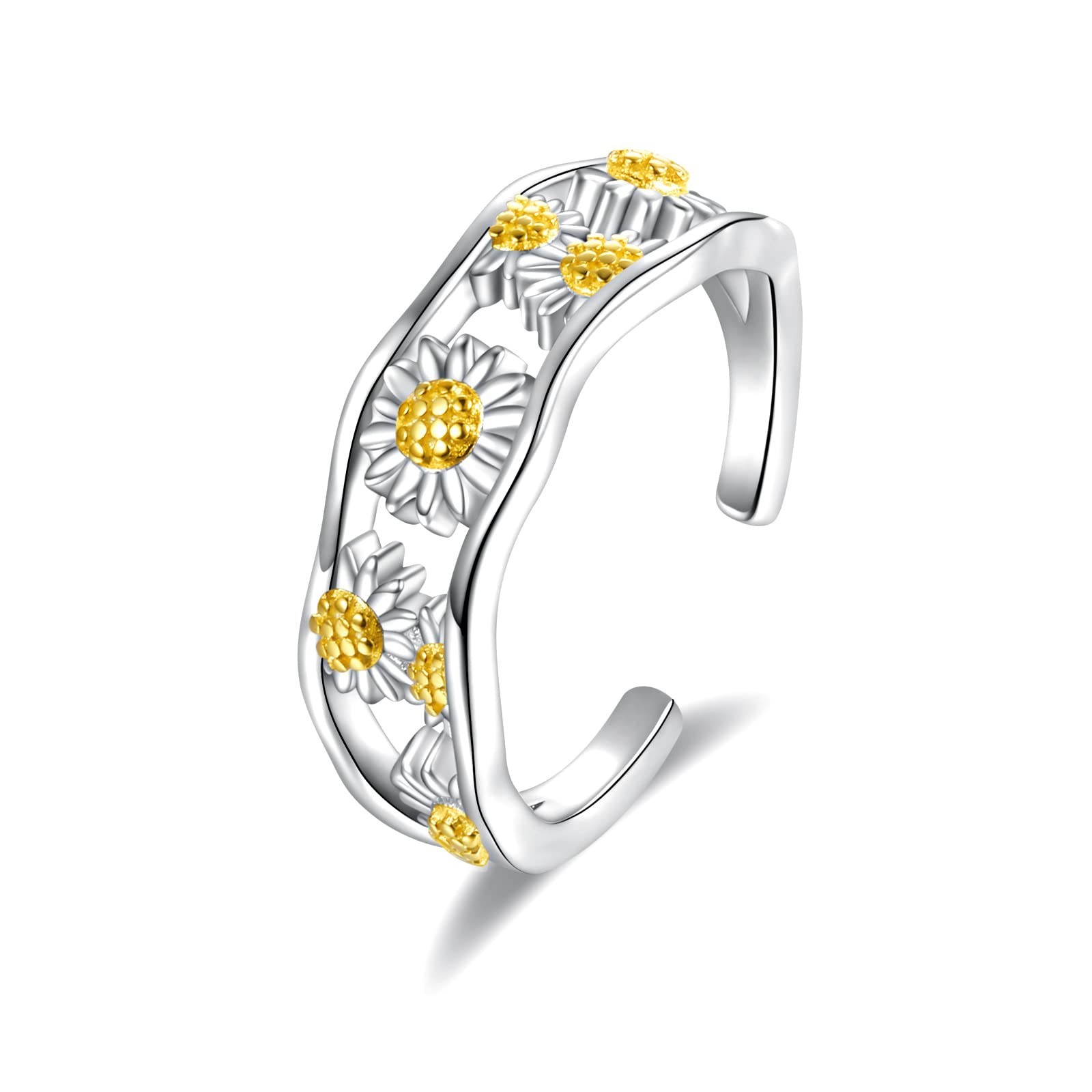 Sariel 925 Sterling Silver Toe Rings for Women Boho Adjustable Mid Finger Rin...
