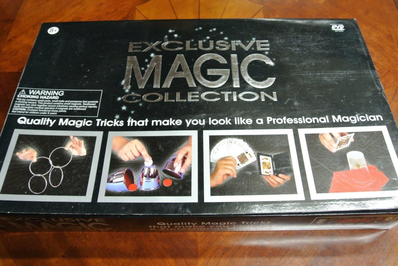 Magician MAGIC TRICK COLLECTION Ring Routine TELEPORTING COIN Houdini Chain