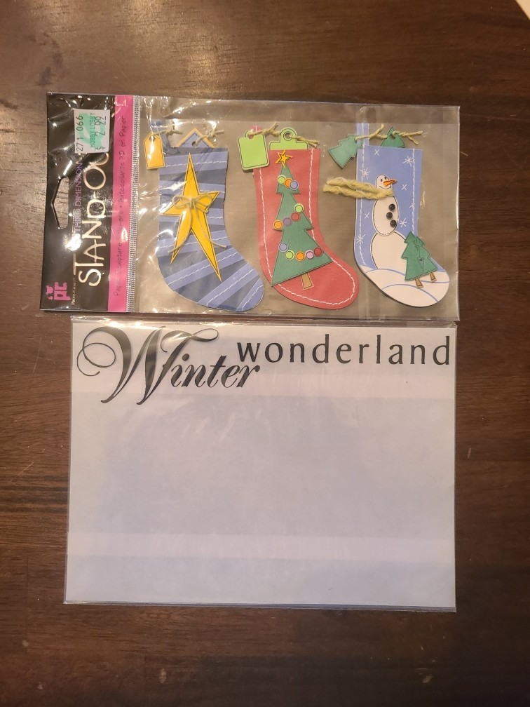 Scrapbook Embellishment Lot Winter/Xmas New