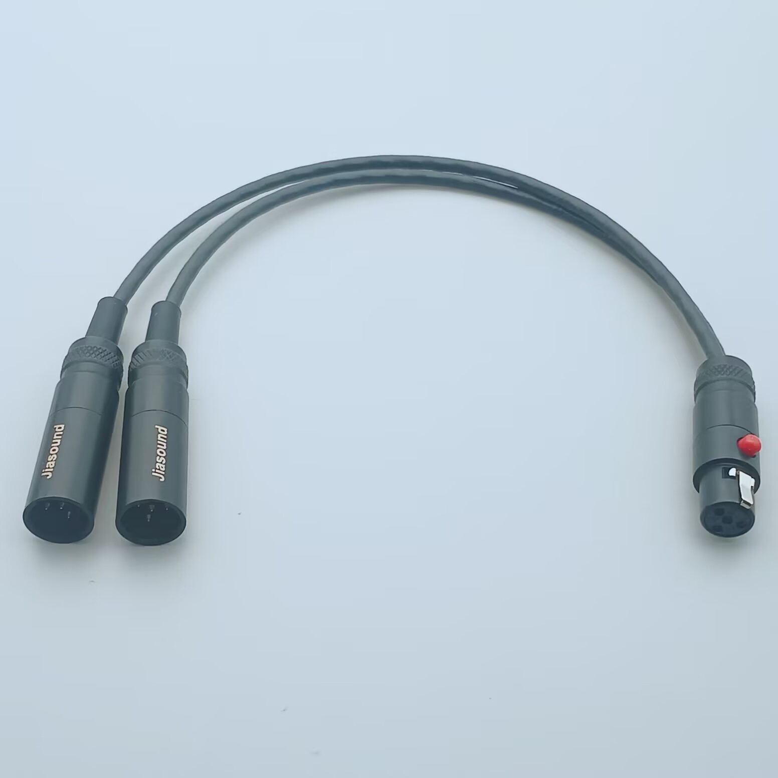 1F2M Mini-XLR 4-Pin 1x TA4F to 2x TA4M 4Pin Microphone 8" Splitter Cable Adapter