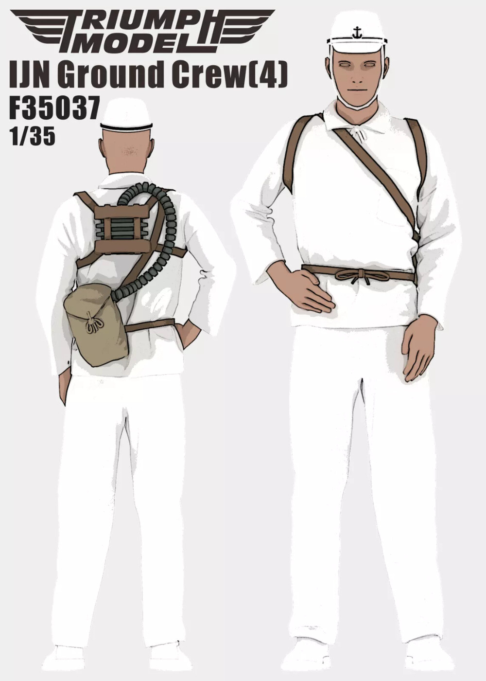 Triumph Model F35037 1/35 IJN Ground Crew (4) 3D Printed Model -
