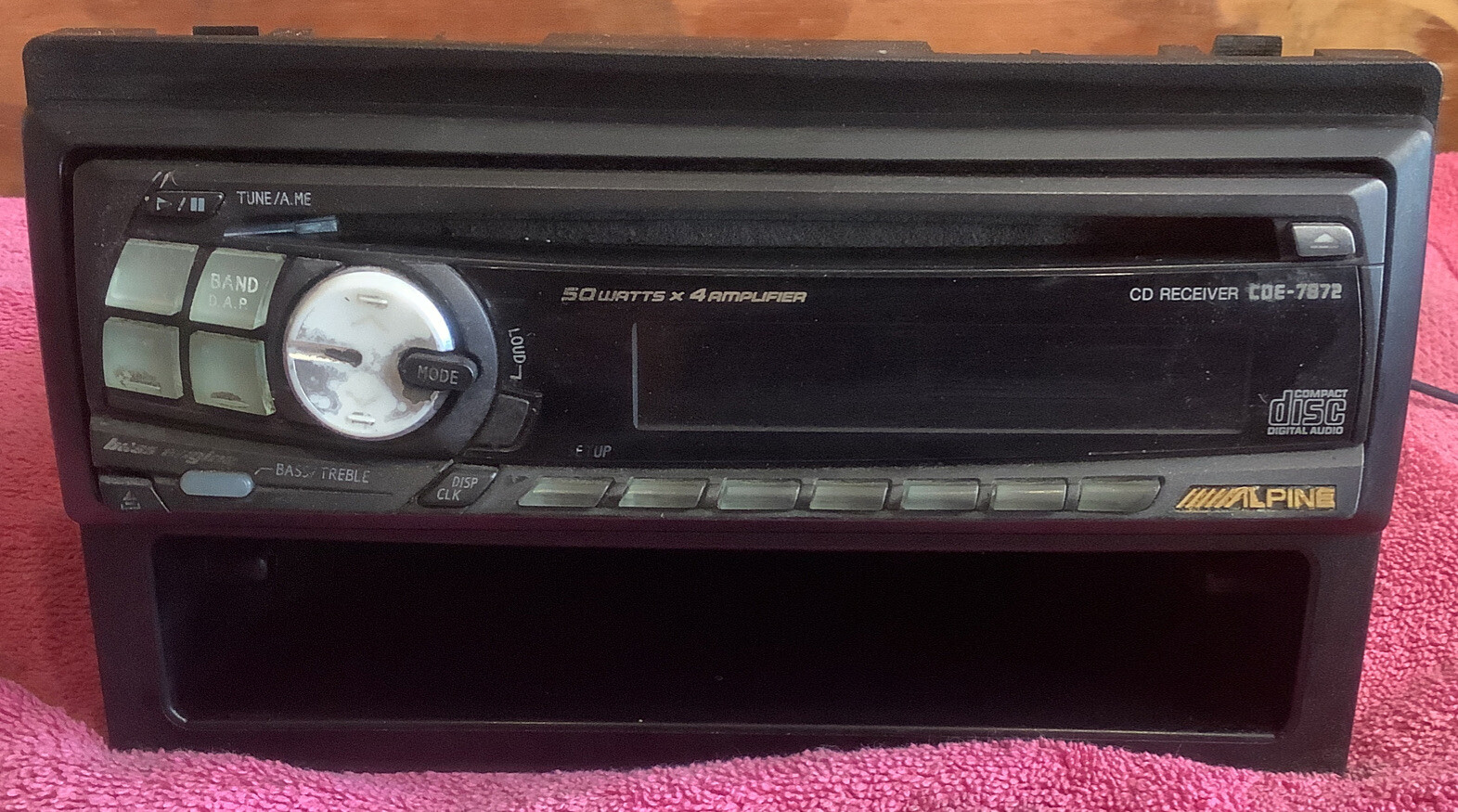 Alpine CD Receiver Face Plate CDE-7872 Removable Faceplate Car Stereo