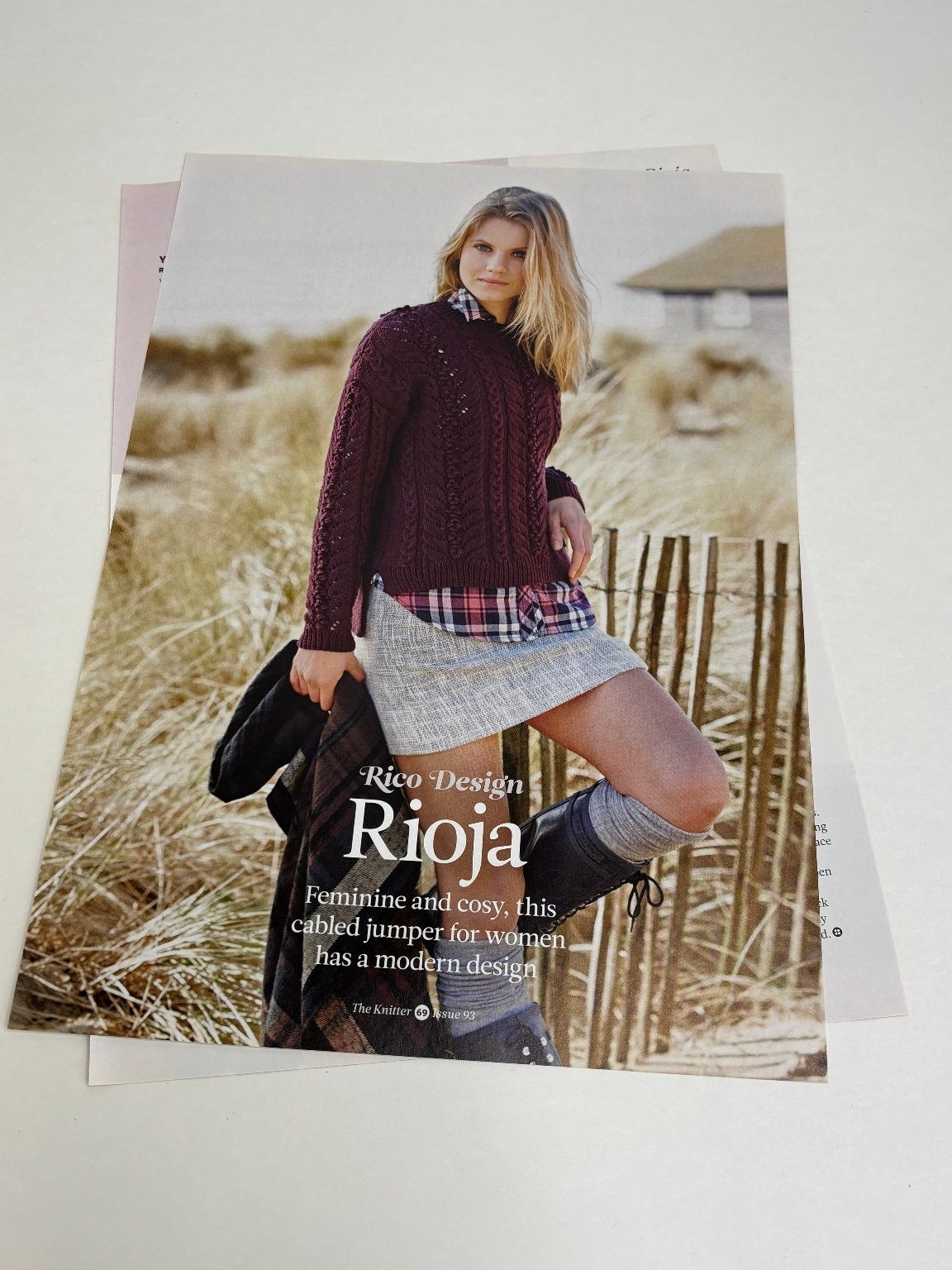 Rioja Jumper Sweater Knitting Pattern Magazine Pages