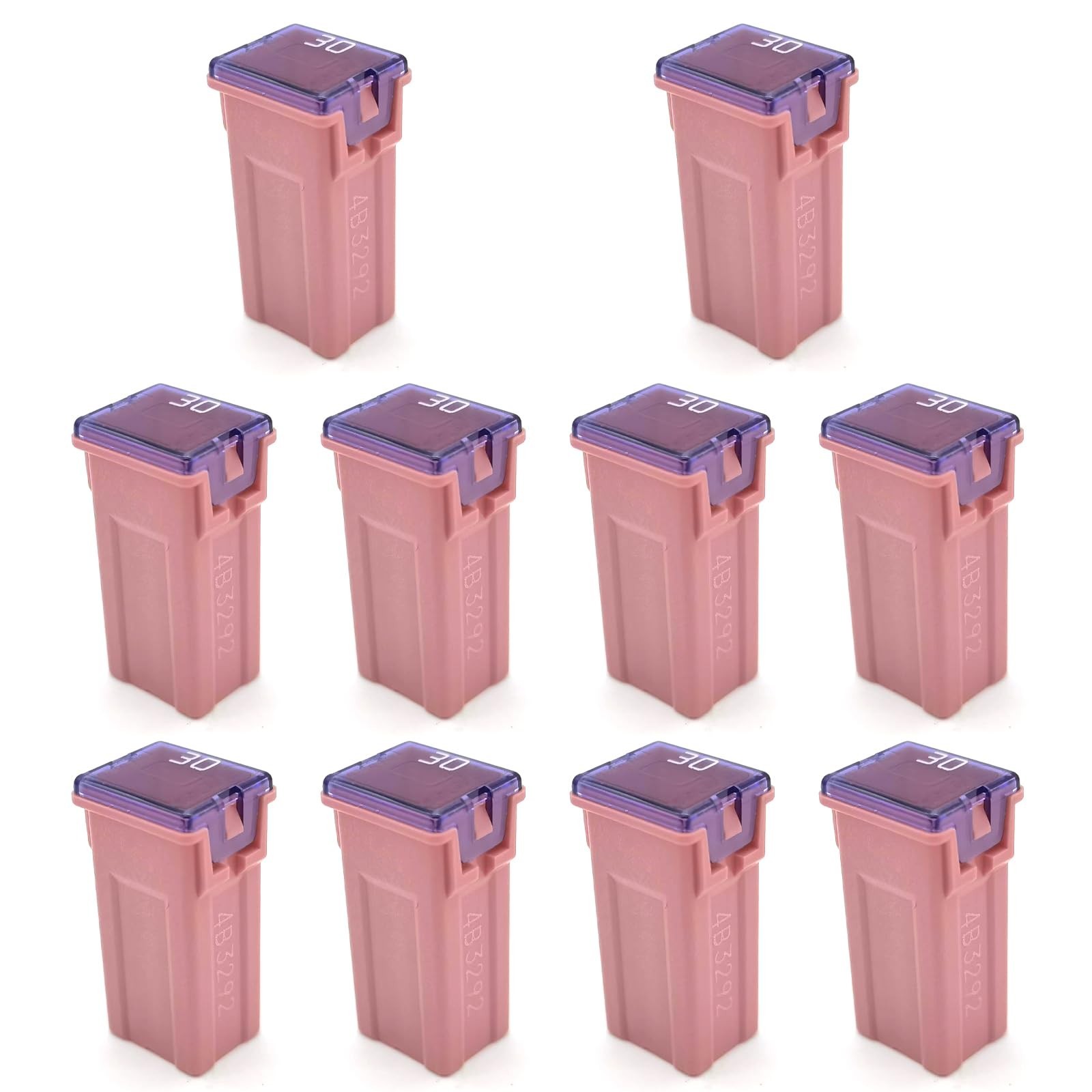 10 PCS Automotive Micro Tubular Fuse, 30A Anti-Overload Anti-Short Circuit Sq...