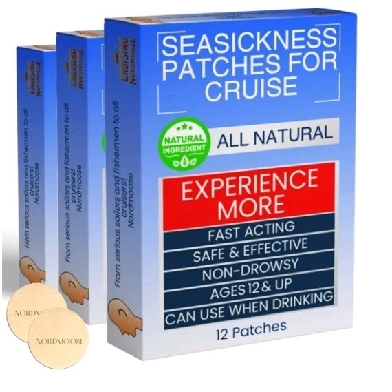 Motion Sickness Patch, 36 PCS Sea Sickness Patch for Cruise,Dizziness Resulte...