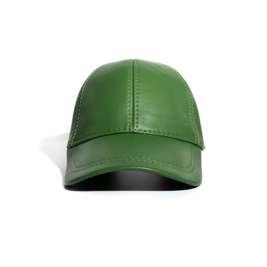 REAL SHEEPSKIN LEATHER Baseball Cap Hat Sport Visor