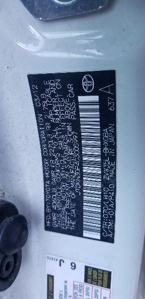 2012 TOYOTA PRIUS HEADLAMP LEVELING CONTROL MODULE ECM ASSEMBLY