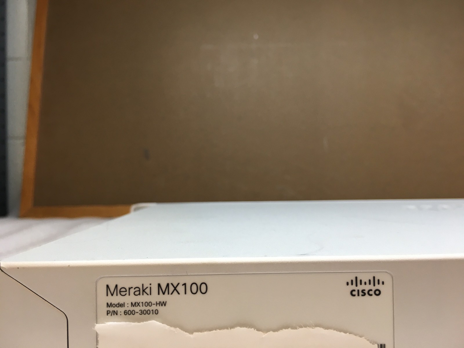 Cisco Meraki MX100-HW Cloud Managed Security Appliance - Unclaimed