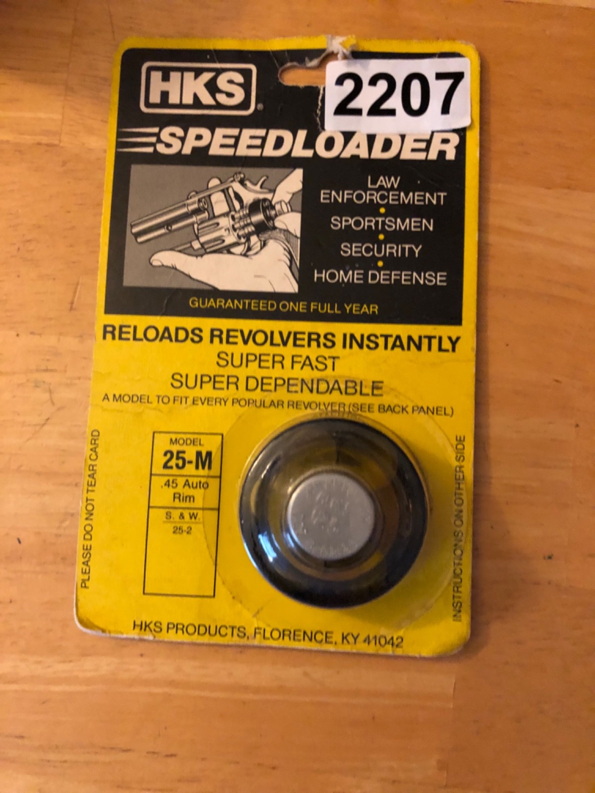 HKS 25M Speedloader .45 Auto Rim 6 Round Fits Smith & Wesson 25-2 Revolver Black