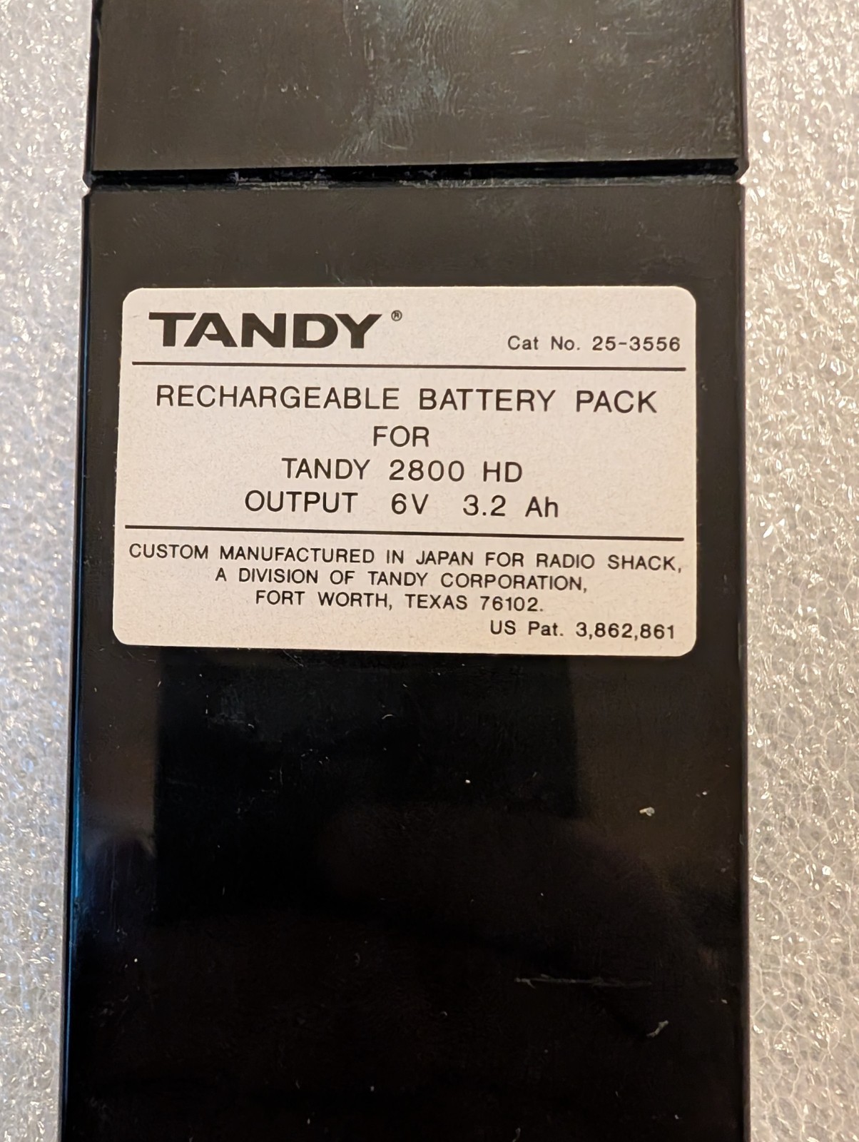 TANDY 2800 HD Vintage Laptop Computer original 6 volt battery UNTESTED