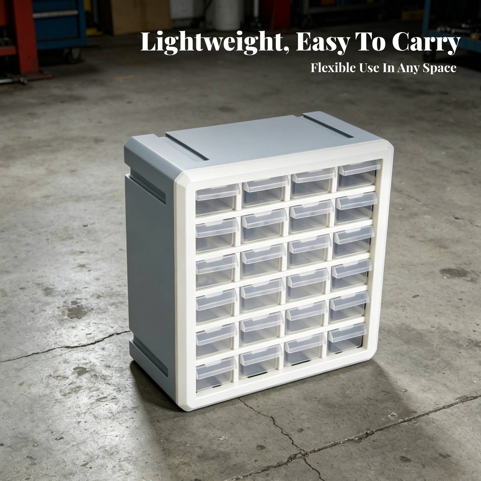 24-Compartment Drawer Cabinet Compact Tabletop Parts Organizer