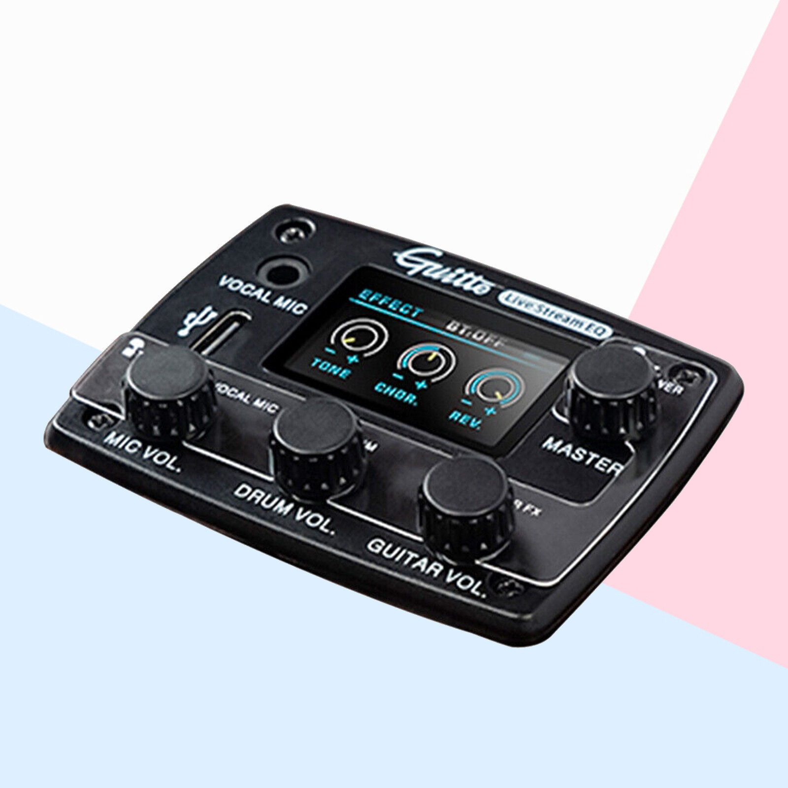 GGP-05 Acoustic Guitar Pickup LCD Digital Tuner Pickup Preamp EQ W/Microphone US