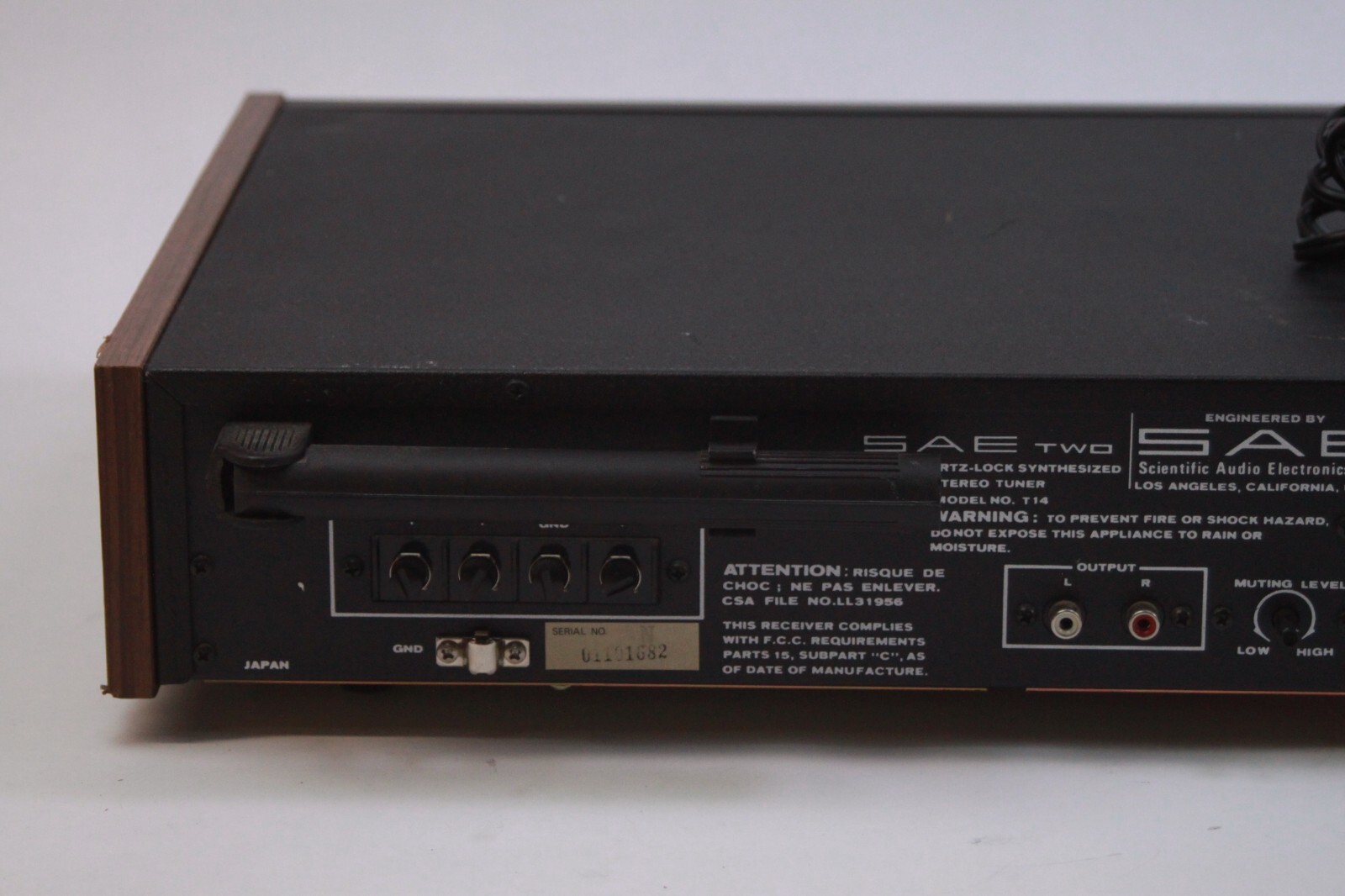 Vintage SAE Two T14 Digital Tuner Working With Issues READ DESCRIPTION