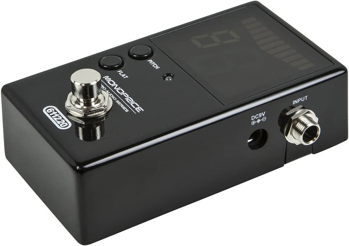Chromatic Pedal Tuner - Black, Normal & True-Bypass Outputs, Easy to Tune Your B