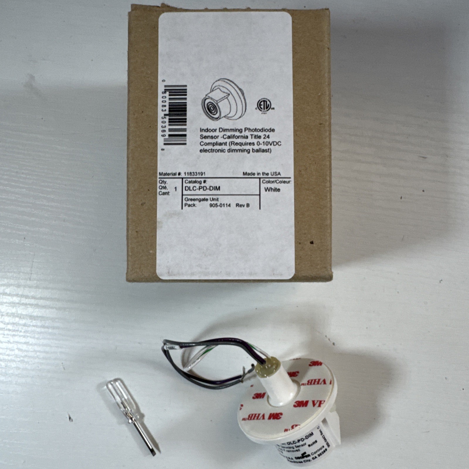GREENGATE DLC-PD-DIM	INDOOR DIMMING PHOTODIODE SENSOR, WHITE