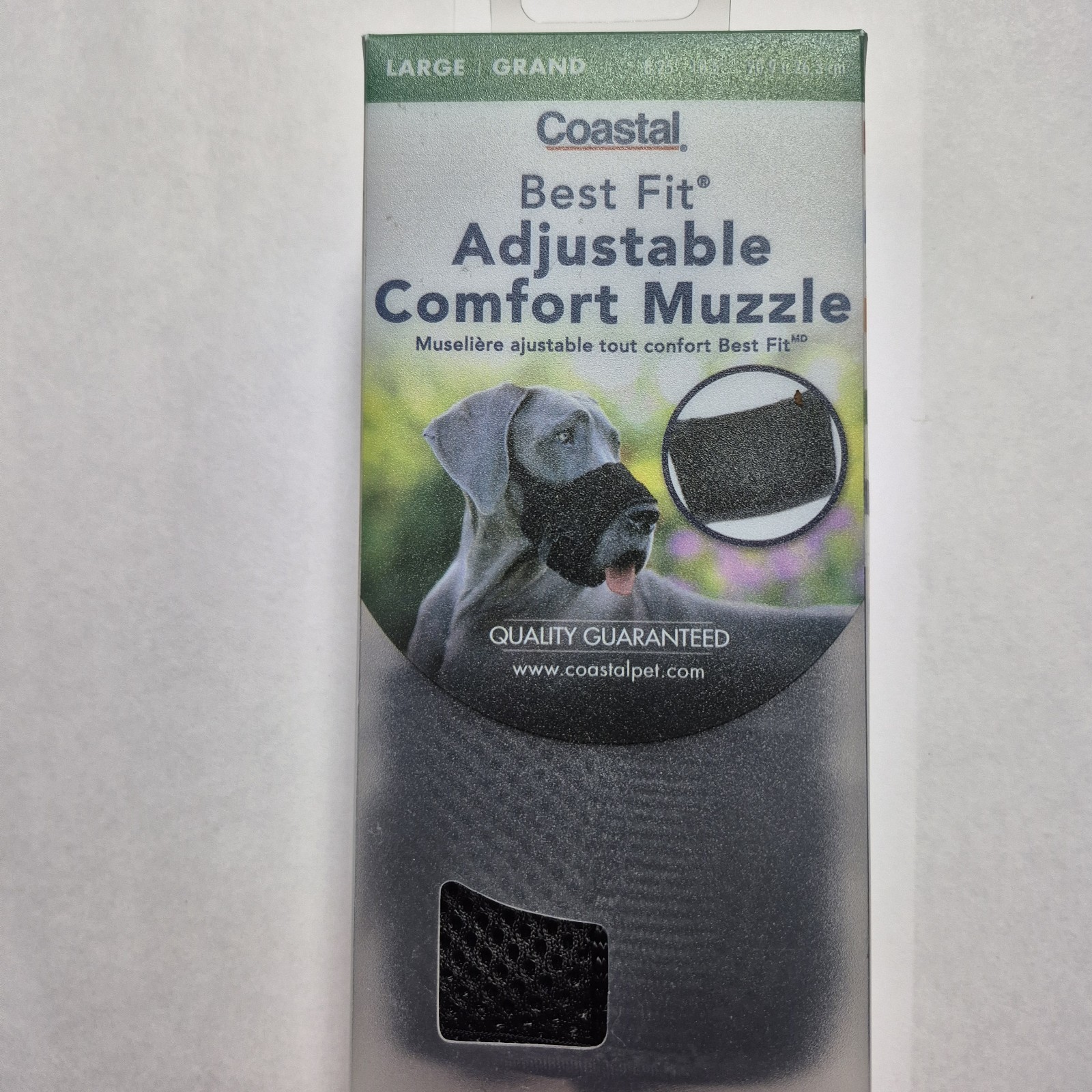 Coastal Pet Best Fit Adjustable Comfort Mesh Muzzle Large Black Dog
