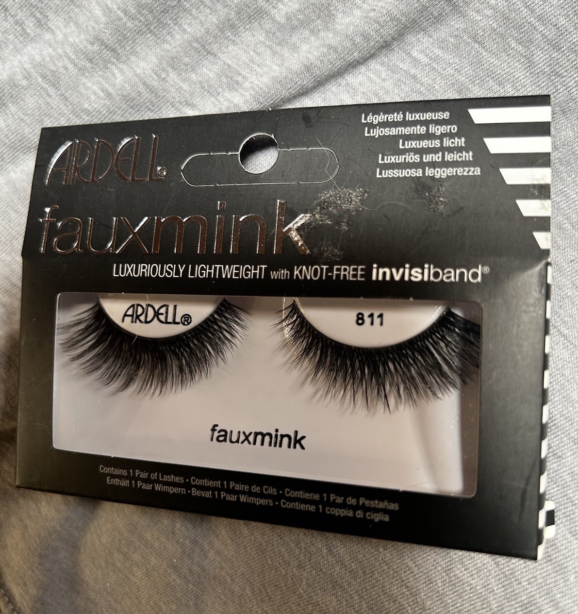Ardell Fauxmink 811 Strip Eyelashes Black Full Volume Knot-Free Reusable