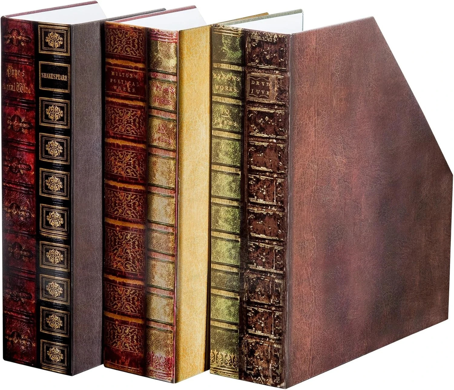 Magazine Holders - Set of 3, Decorative Organizer File Boxes