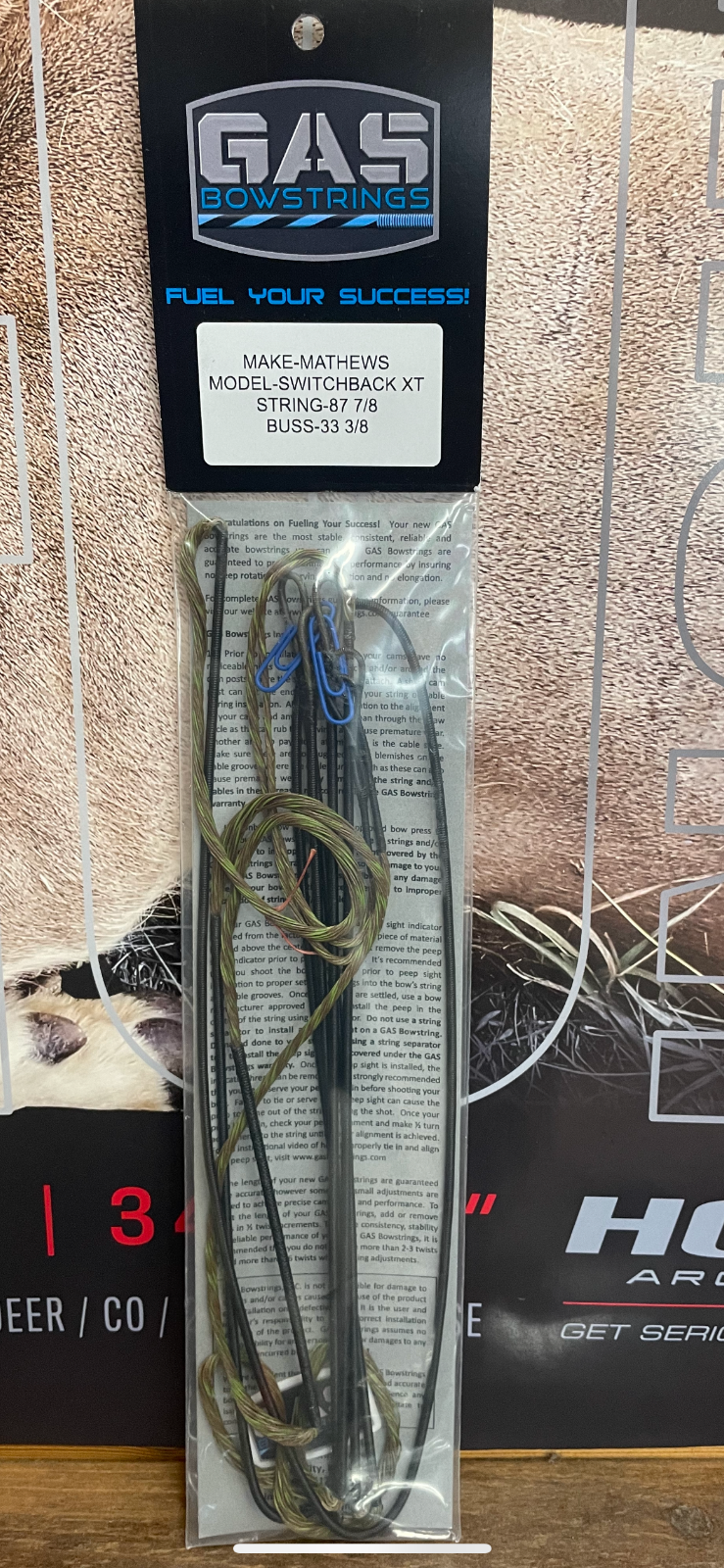 Gas Bowstrings Mathews Switchback xt GHOST Camo String Set W/ Speed Nocks