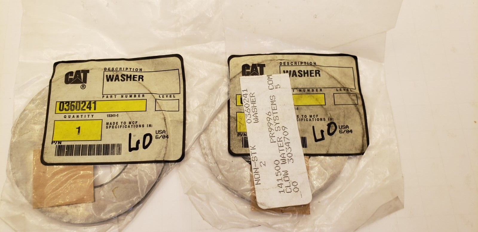 CATERPILLAR (CAT) 036-0241 WASHER (LOT OF 2) NIB