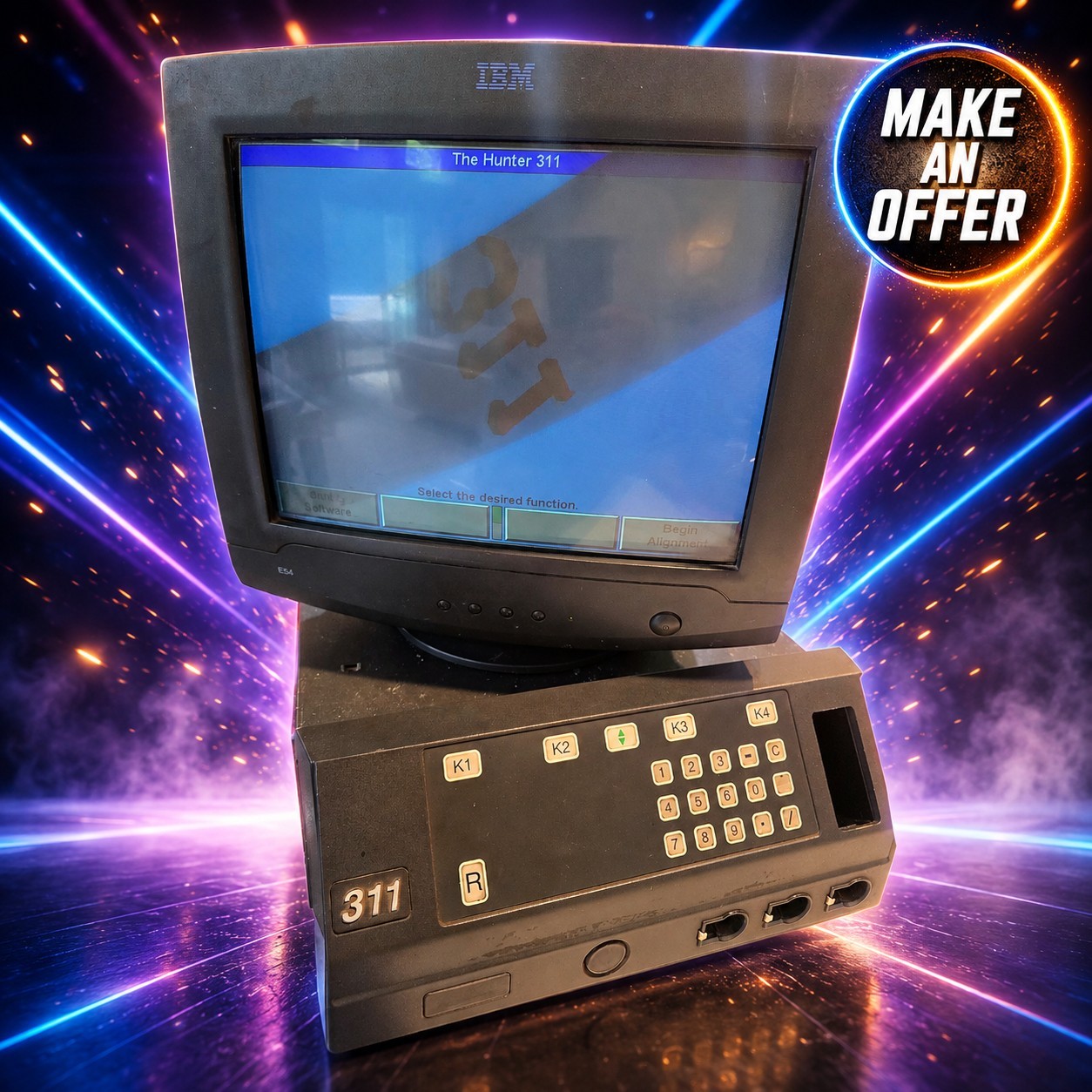 Hunter 311 Wheel Aligner Console IBM CRT Remote 2016 Software Tested Rare Legacy