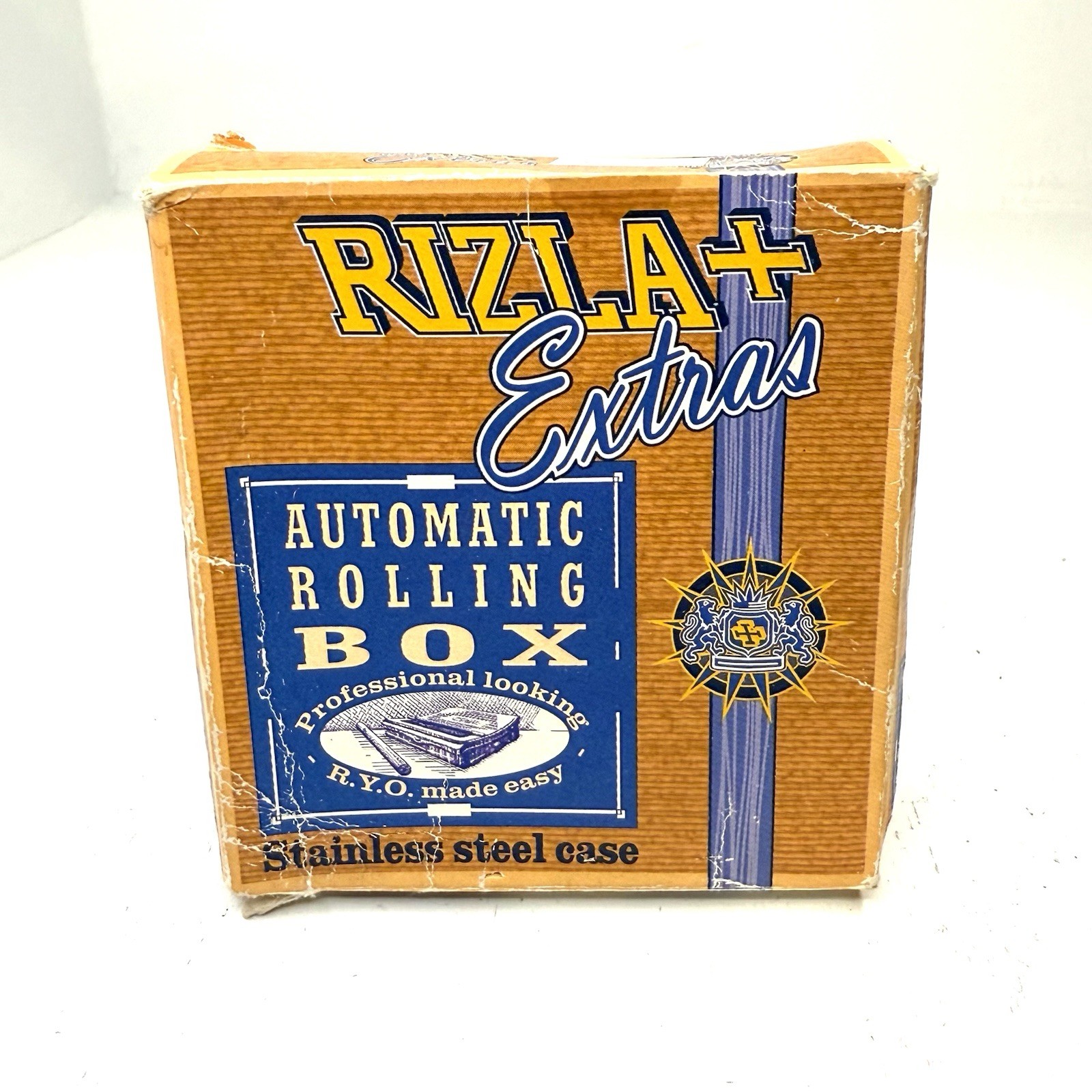 Vtg Rizla+ Extras Automatic Cigarette Rolling Machine Stainless Box - With Box