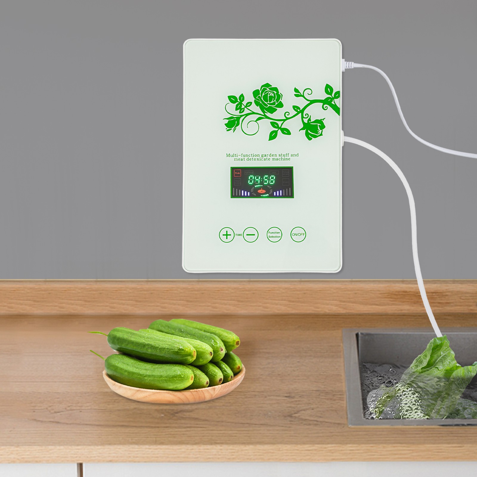 600mg/h Food Vegetable Sterilizer Ozone Generator Ozonator Air Purifier Water