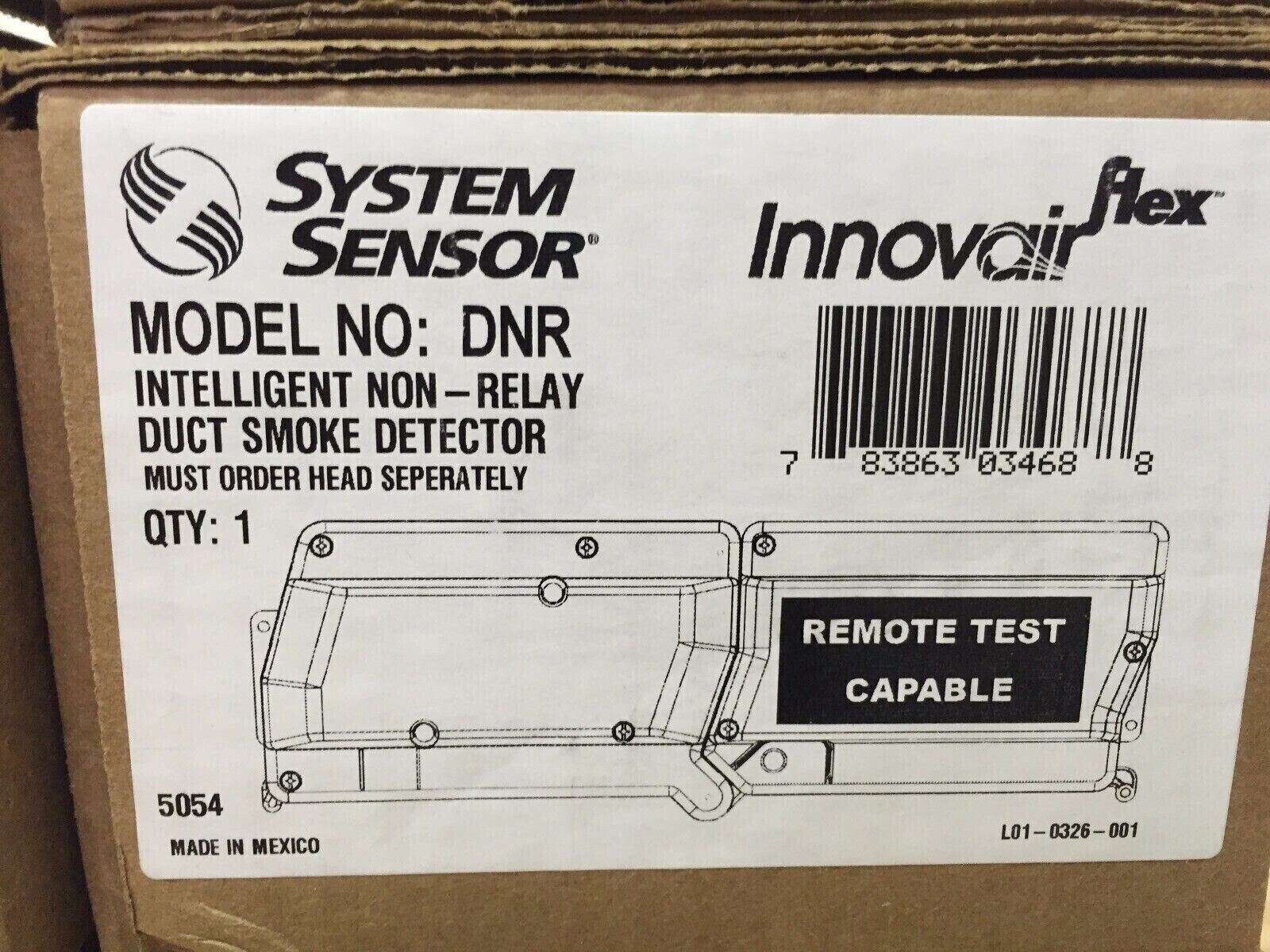 System Sensor Innovair DNR Intelligent Non Relay Duct Smoke Detector