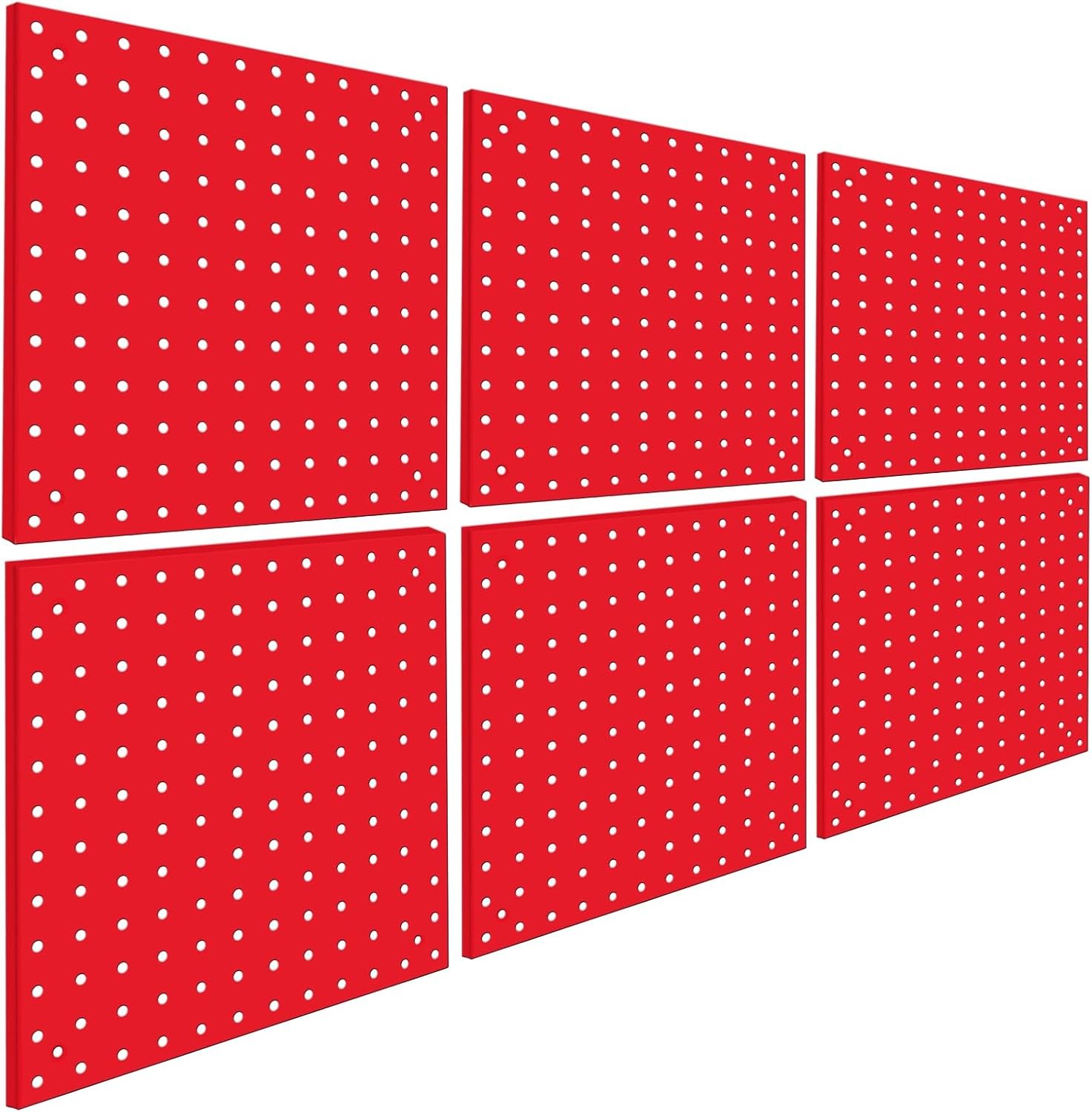 6 Pack Steel Peg Board,Universal 1/8 and 1/4 Pegboard Accessories,Ideal for Gara