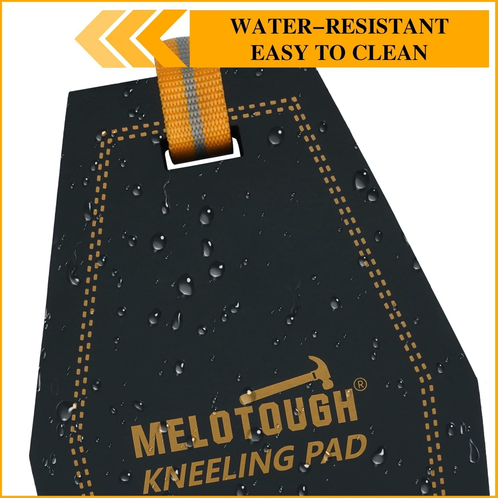 MELOTOUGH Mini Kneeling Pad with Carabiner Clip, Portable 1 One Size, Black