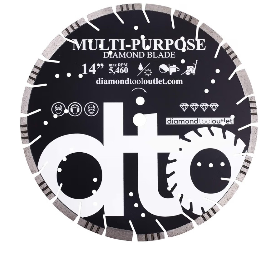 Diamond Tool Outlet 14 In Multi Purpose Concrete Segmwnted Blade SMP14P