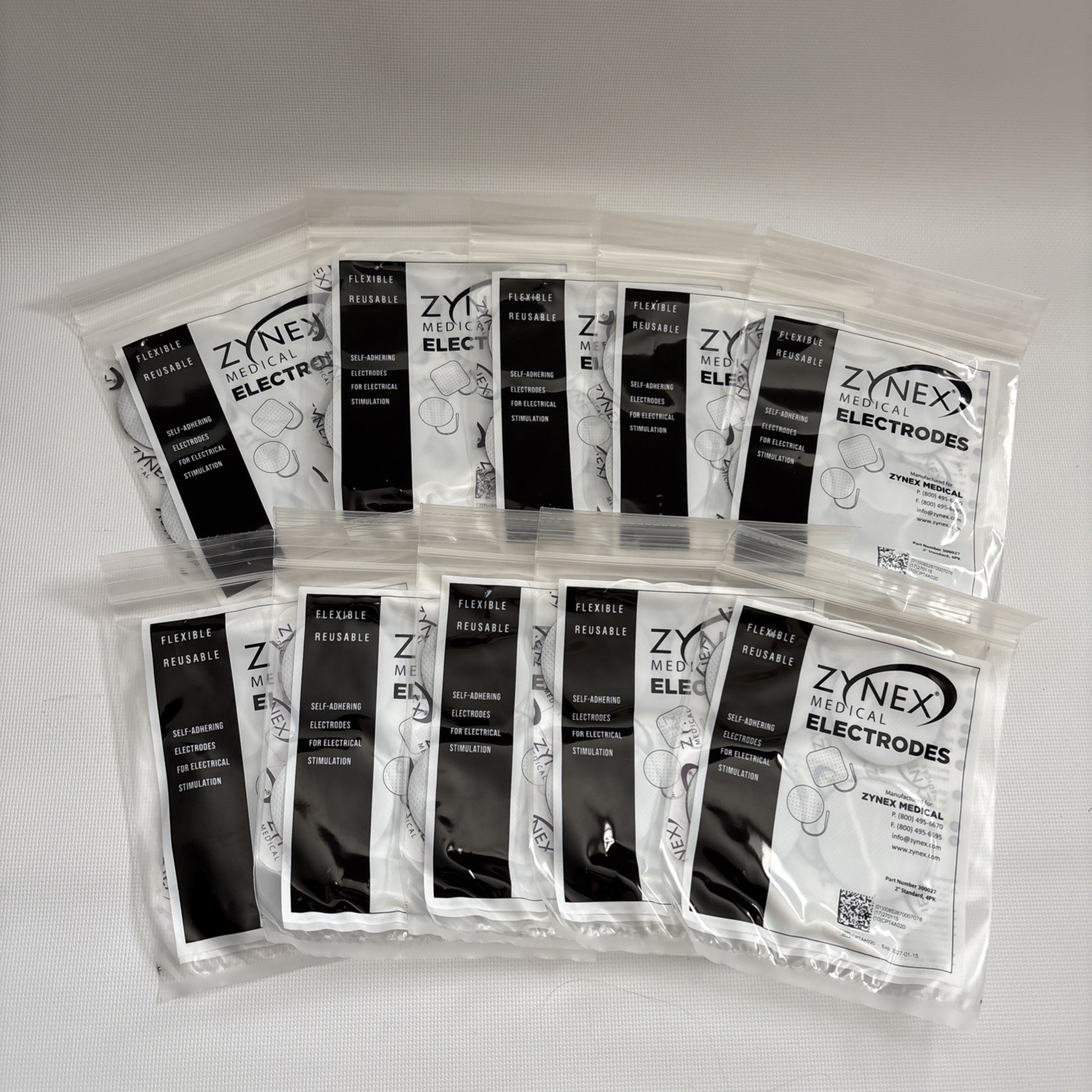 Zynex Medical Tens Unit Electrodes 2" Round Pads 10 packs, 4 in each pack