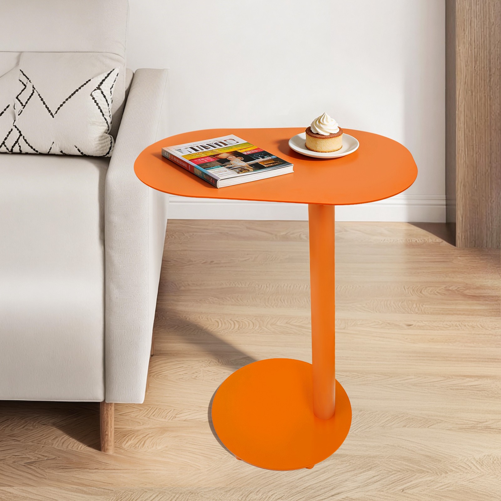 Metal Side Table, Modern Side Table, Modern C-Shaped Side Table