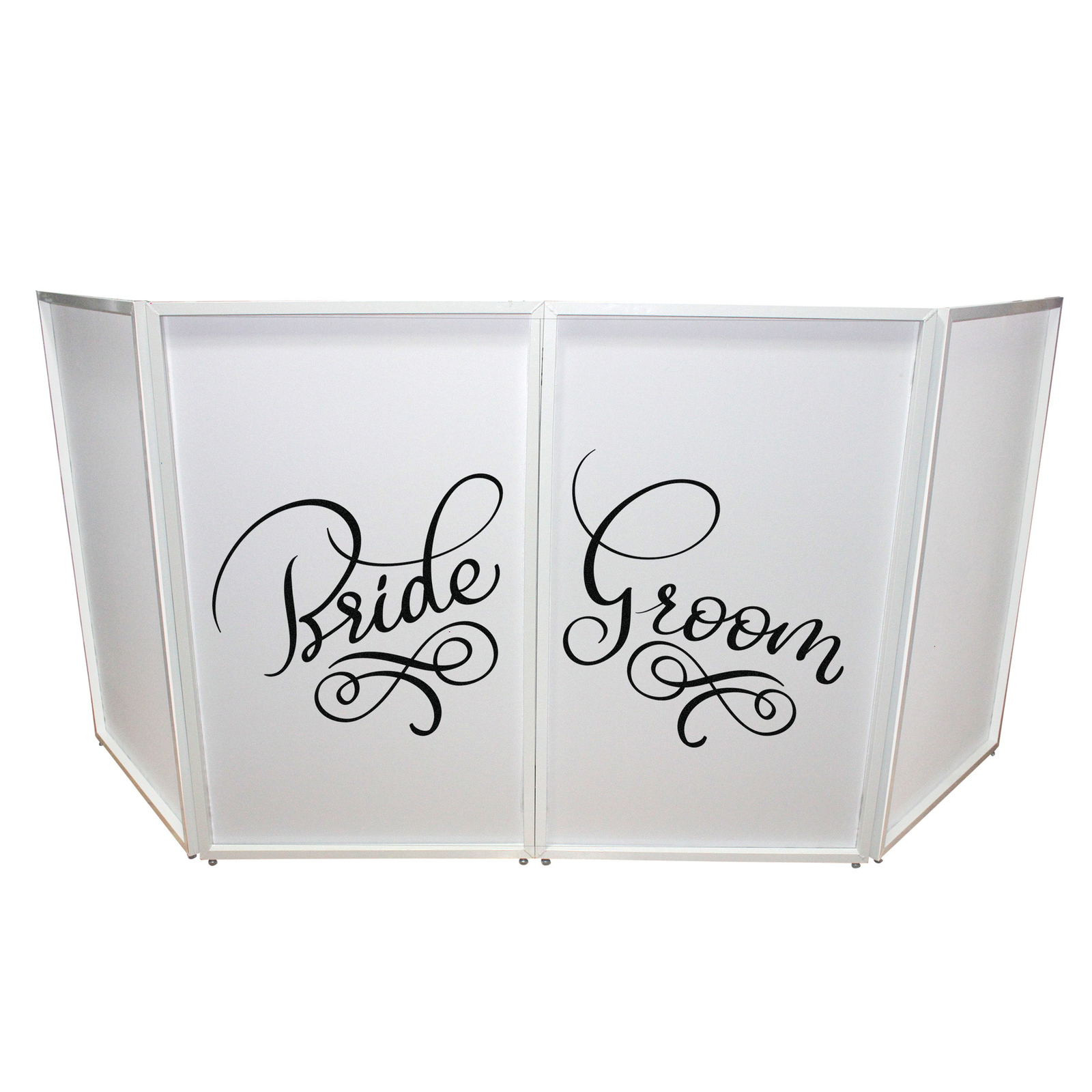 ProX XF-SBRGR20X2 (2) Bride and Groom Facade Enhancement Scrims - Black on White