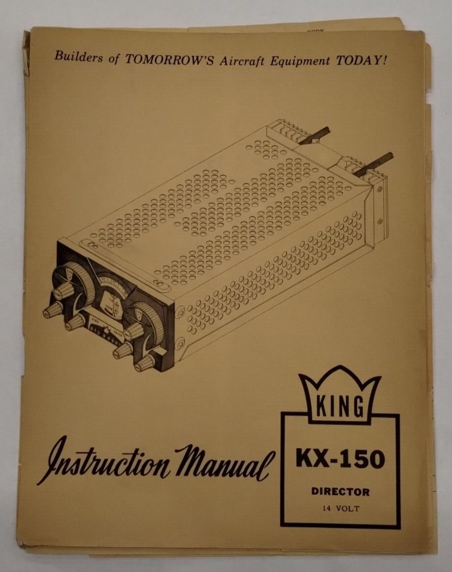 King KX-150 Director 14 Volt Instruction Manual-Original