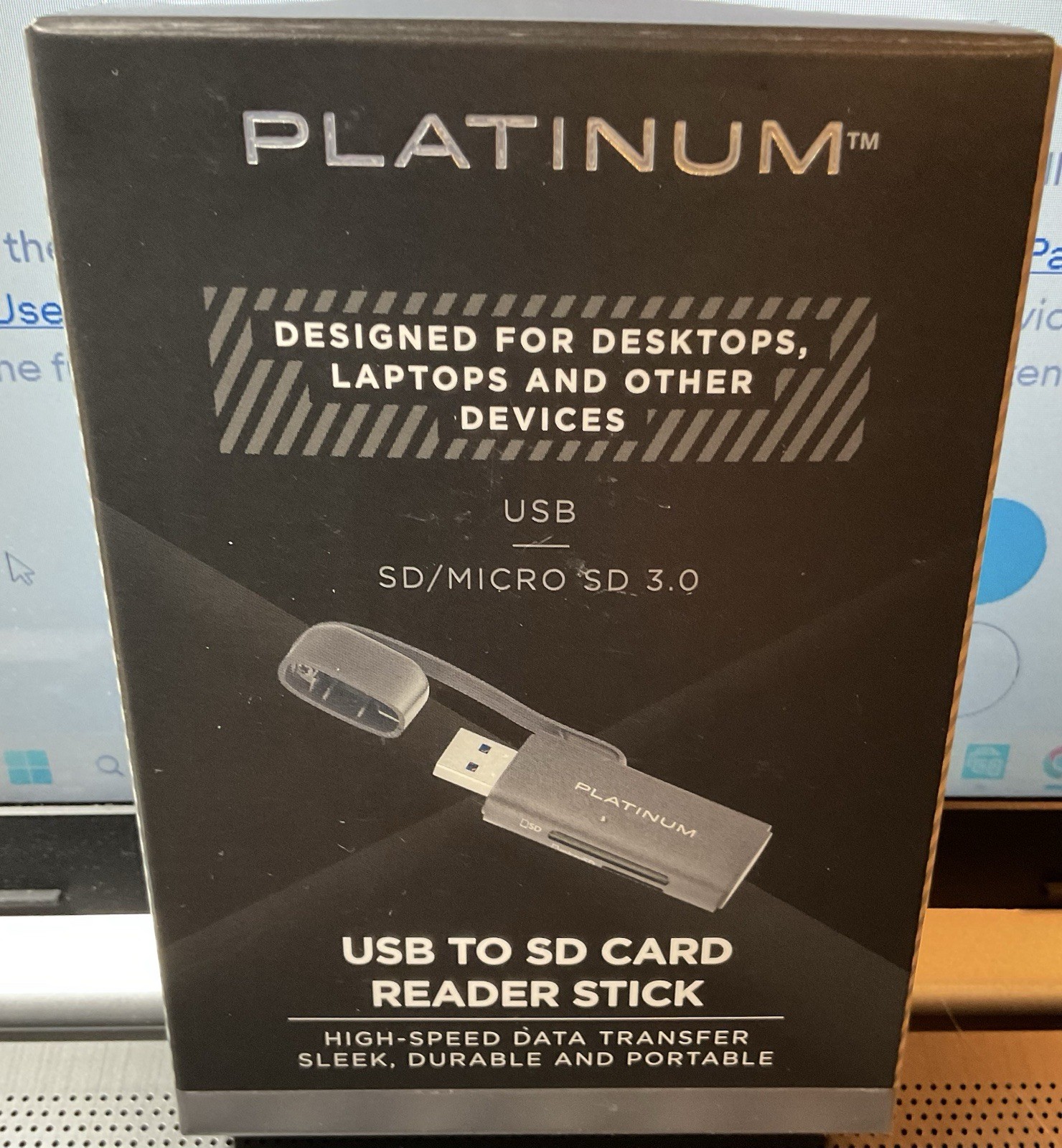 Platinum USB to SD/ MICRO SD 3.0 Memory Card Reader - Black PT-CRSA1