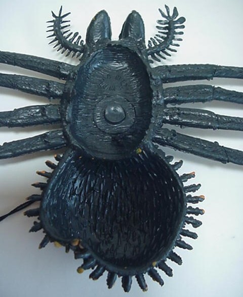 Rubber Black Spider 17" 1970s Bat Vintage
