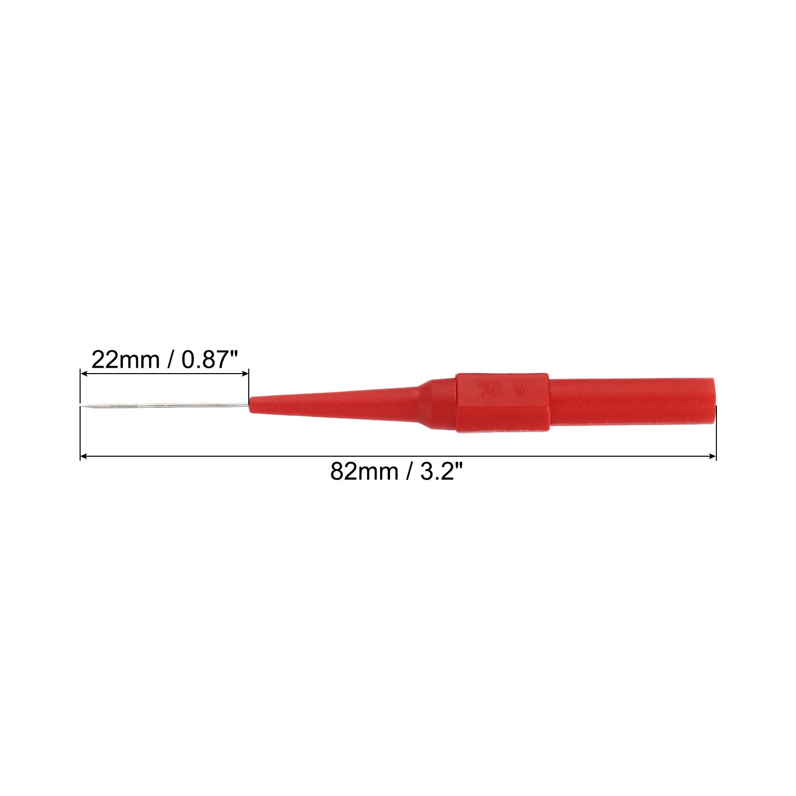 4Pcs 0.7mm Test Probe Copper Multimeter Test Extention Sharp Probe Pin Red Black